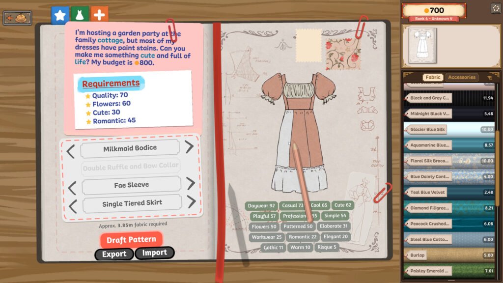 Dressmaker Steam